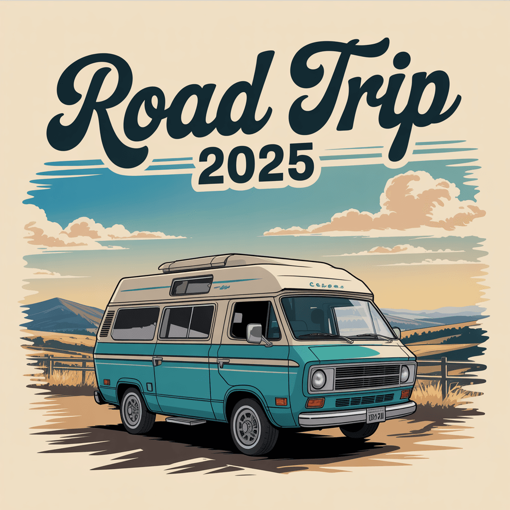 Road Trip 2025 t-shirt design