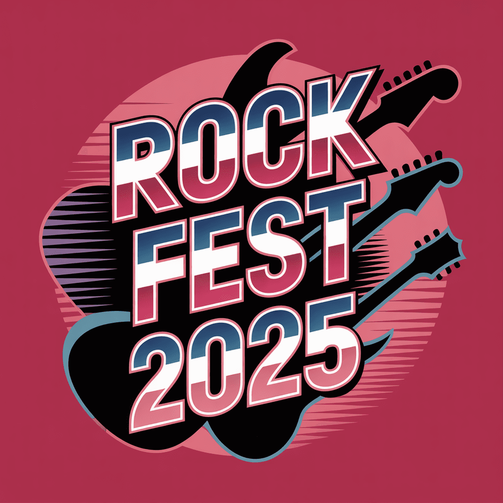 Rock Fest 2025 retro design
