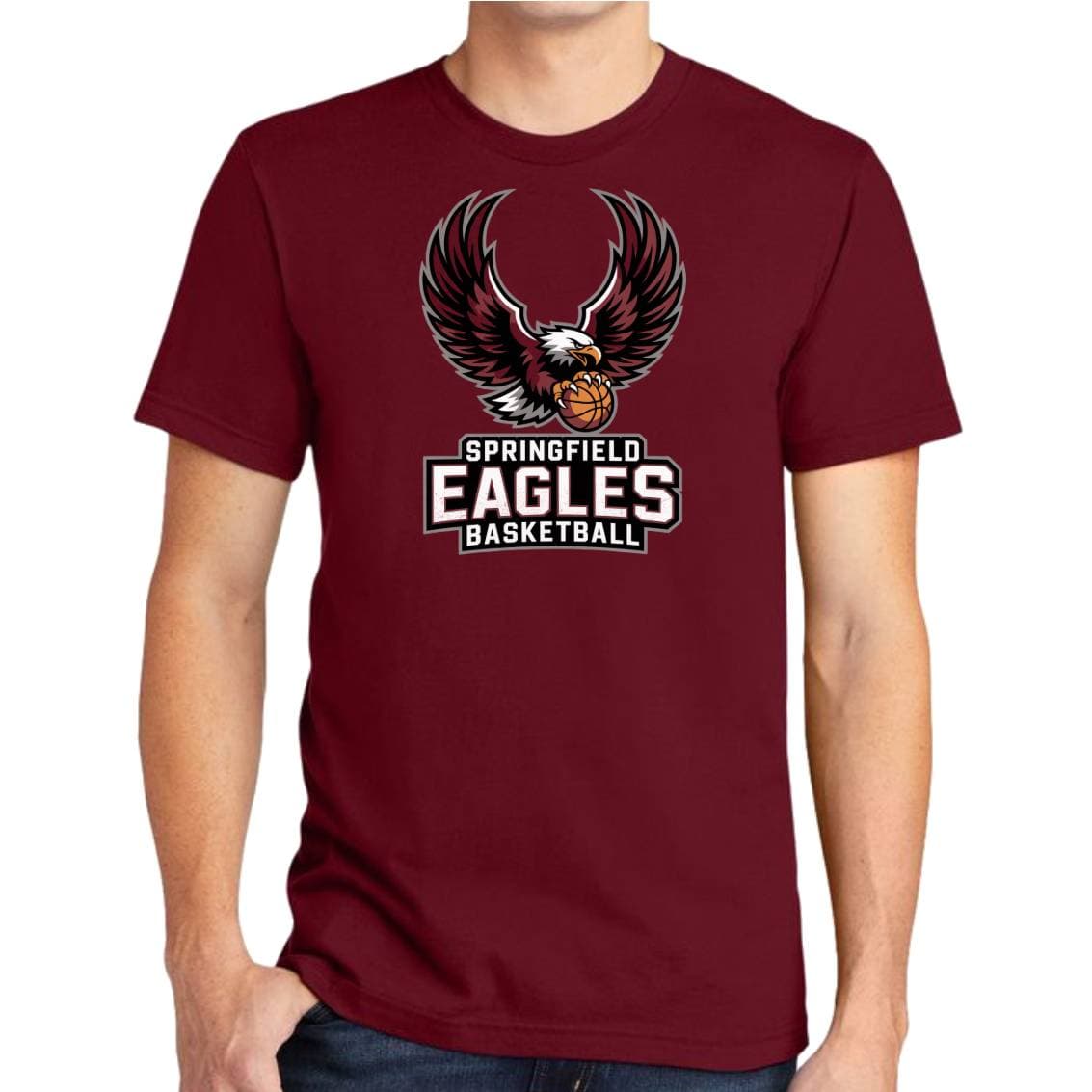 Springfield Eagles Basketball T-shirt on model
