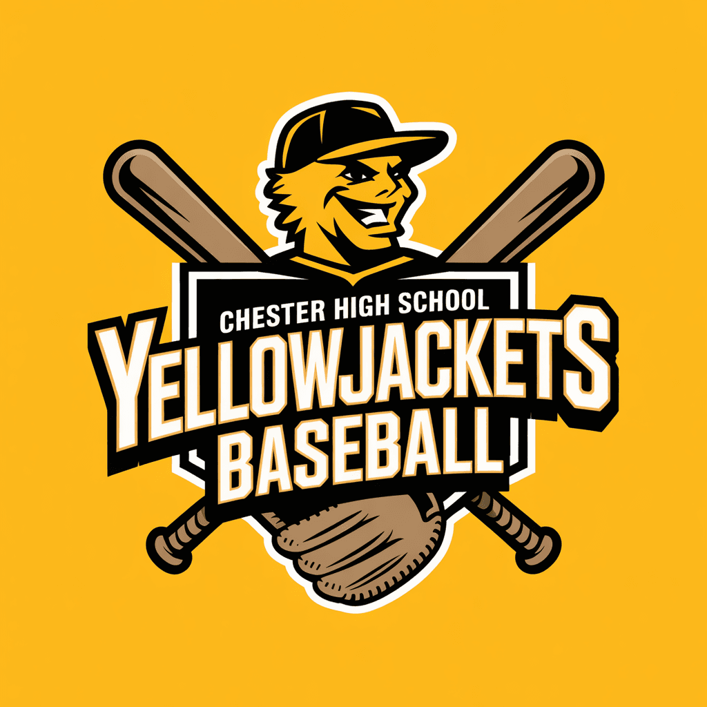 Chester High School Yellowjackets Baseball team logo design
