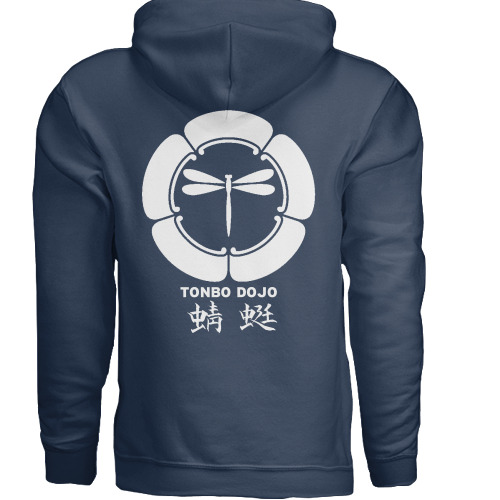 Navy Pullover Hoodie back view