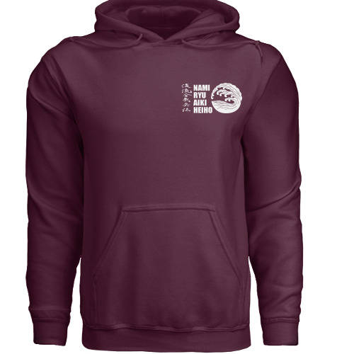 Maroon pullover hoodie front view